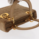 Christian Dior Canage Hand Bag Brown Gold Auth 164457-6