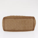 Christian Dior Canage Hand Bag Brown Gold Auth 164457-5