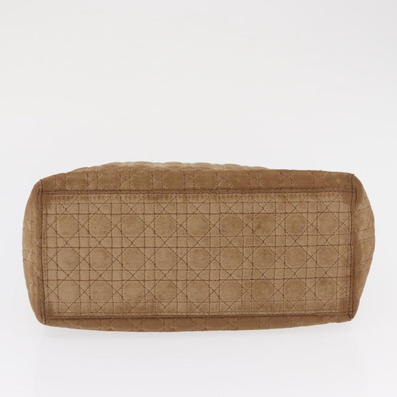 Christian Dior Canage Hand Bag Brown Gold Auth 164457