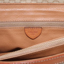 CELINE Macadam Canvas Hand Bag PVC Beige Gold Auth 164462-18