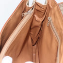 CELINE Macadam Canvas Hand Bag PVC Beige Gold Auth 164462-20