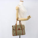 CELINE Macadam Canvas Hand Bag PVC Beige Gold Auth 164462-23