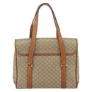 CELINE Macadam Canvas Hand Bag PVC Beige Gold Auth 164462-2