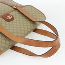 CELINE Macadam Canvas Hand Bag PVC Beige Gold Auth 164462-7