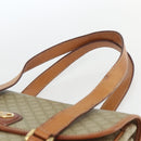 CELINE Macadam Canvas Hand Bag PVC Beige Gold Auth 164462-8