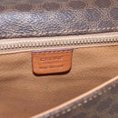 CELINE Macadam Canvas Shoulder Bag PVC Leather Brown Gold Auth 164463-17