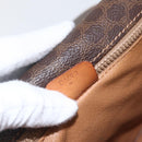 CELINE Macadam Canvas Shoulder Bag PVC Leather Brown Gold Auth 164463-12