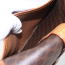 CELINE Macadam Canvas Shoulder Bag PVC Leather Brown Gold Auth 164463-22