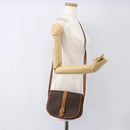 CELINE Macadam Canvas Shoulder Bag PVC Leather Brown Gold Auth 164463-23