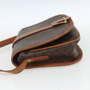 CELINE Macadam Canvas Shoulder Bag PVC Leather Brown Gold Auth 164463-3