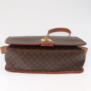 CELINE Macadam Canvas Shoulder Bag PVC Leather Brown Gold Auth 164464-5