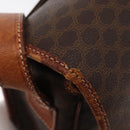CELINE Macadam Canvas Shoulder Bag PVC Leather Brown Gold Auth 164464-9
