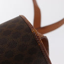 CELINE Macadam Canvas Shoulder Bag PVC Leather Brown Gold Auth 164464-10