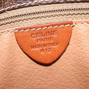 CELINE Macadam Canvas Shoulder Bag PVC Leather Brown Gold Auth 164464-12