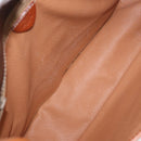 CELINE Macadam Canvas Shoulder Bag PVC Leather Brown Gold Auth 164464-11