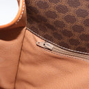 CELINE Macadam Canvas Shoulder Bag PVC Leather Brown Gold Auth 164464-23