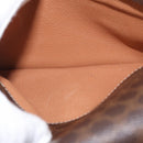 CELINE Macadam Canvas Shoulder Bag PVC Leather Brown Gold Auth 164464-25