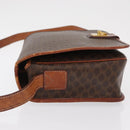 CELINE Macadam Canvas Shoulder Bag PVC Leather Brown Gold Auth 164464-4