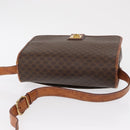 CELINE Macadam Canvas Shoulder Bag PVC Leather Brown Gold Auth 164464-6