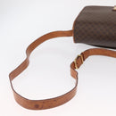 CELINE Macadam Canvas Shoulder Bag PVC Leather Brown Gold Auth 164464-7