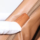 CELINE Macadam Canvas Shoulder Bag PVC Leather Brown Gold Auth 164465-20