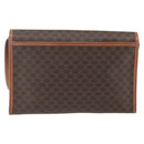 CELINE Macadam Canvas Shoulder Bag PVC Leather Brown Gold Auth 164465-3