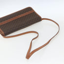 CELINE Macadam Canvas Shoulder Bag PVC Leather Brown Gold Auth 164465-7