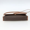 CELINE Macadam Canvas Shoulder Bag PVC Leather Brown Gold Auth 164465-9