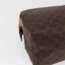 CELINE Macadam Canvas Clutch Bag PVC Leather Brown Gold Auth 164466-11