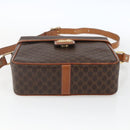 CELINE Macadam Canvas Shoulder Bag PVC Leather Brown Gold Auth 164467-5