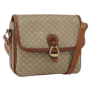 CELINE Macadam Canvas Shoulder Bag PVC Beige Gold Auth 164469-1