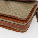 CELINE Macadam Canvas Shoulder Bag PVC Beige Gold Auth 164469-10