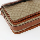 CELINE Macadam Canvas Shoulder Bag PVC Beige Gold Auth 164469-11