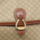 CELINE Macadam Canvas Shoulder Bag PVC Beige Gold Auth 164469-14