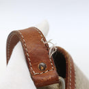 CELINE Macadam Canvas Shoulder Bag PVC Beige Gold Auth 164469-15