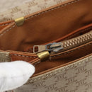 CELINE Macadam Canvas Shoulder Bag PVC Beige Gold Auth 164469-16