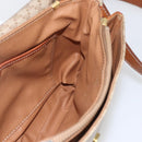 CELINE Macadam Canvas Shoulder Bag PVC Beige Gold Auth 164469-19