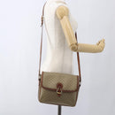 CELINE Macadam Canvas Shoulder Bag PVC Beige Gold Auth 164469-27