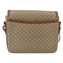 CELINE Macadam Canvas Shoulder Bag PVC Beige Gold Auth 164469-3