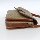 CELINE Macadam Canvas Shoulder Bag PVC Beige Gold Auth 164469-5