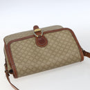 CELINE Macadam Canvas Shoulder Bag PVC Beige Gold Auth 164469-6