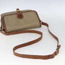 CELINE Macadam Canvas Shoulder Bag PVC Beige Gold Auth 164469-7