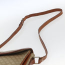 CELINE Macadam Canvas Shoulder Bag PVC Beige Gold Auth 164469-8