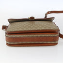 CELINE Macadam Canvas Shoulder Bag PVC Beige Gold Auth 164469-9