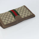 GUCCI GG Supreme Web Sherry Line Clutch Bag PVC Beige Gold 89 01 002 Auth 164472-6