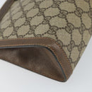 GUCCI GG Supreme Web Sherry Line Clutch Bag PVC Beige Gold 89 01 002 Auth 164472-9