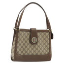 GUCCI GG Supreme Shoulder Bag PVC Beige Gold Auth 164473-1