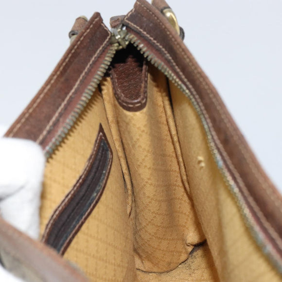 GUCCI GG Supreme Shoulder Bag PVC Beige Gold Auth 164473