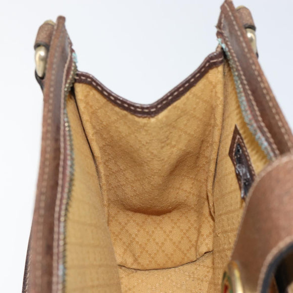 GUCCI GG Supreme Shoulder Bag PVC Beige Gold Auth 164473