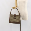 GUCCI GG Supreme Shoulder Bag PVC Beige Gold Auth 164473-23